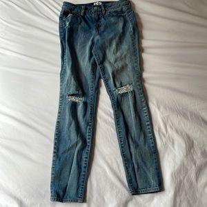 RSQ Ripped Girlfriend Jeans